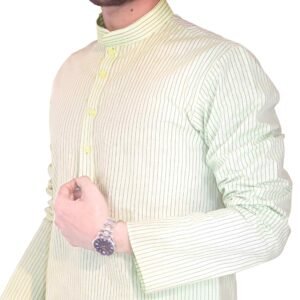 Riyashree Cotton Stripe Unstitched Kurta Dress Material for Men ( 2.5 M )