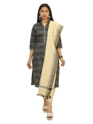 Riyashree Cotton Ikat Salwar Suit Set for Women with Dupatta | Ready to Wear Ikkat Salwar Suit for Women & Girls | Festive, Casual, Occasional, Wedding, Office